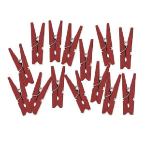 VF-0740.jpg Pinzas Madera Rojo x100 Piezas 35 mm
