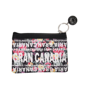 WGC002-BK-1.jpg Monedero Rectangular Flowers Gran Canaria Negro