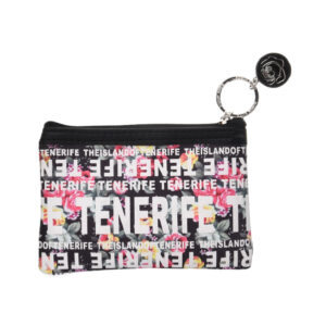 WT002-BK-1.jpg Monedero Rectangular Flowers Tenerife Negro