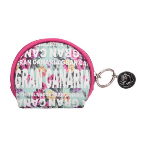 WT006-GC.jpg Monedero Redondo Flowers Gran Canaria Rosa