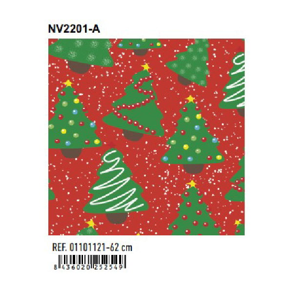Papel de Regalo Bobinas Navidad Basika 62 cm (NV2201-A)