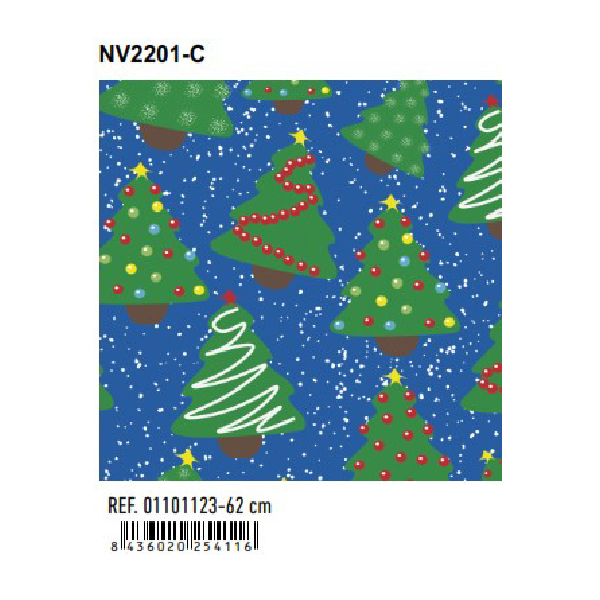 Papel de Regalo Bobinas Navidad Basika 62 cm (NV2201-C)
