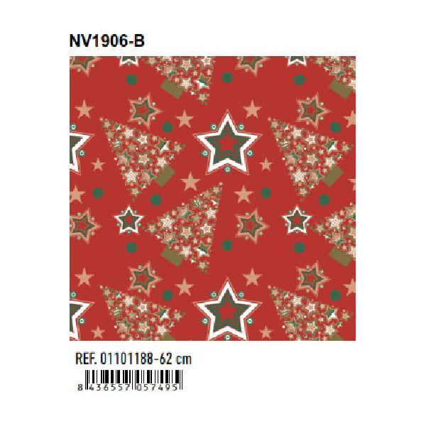 Papel de Regalo Bobinas Navidad Basika 62 cm (NV1906-B)