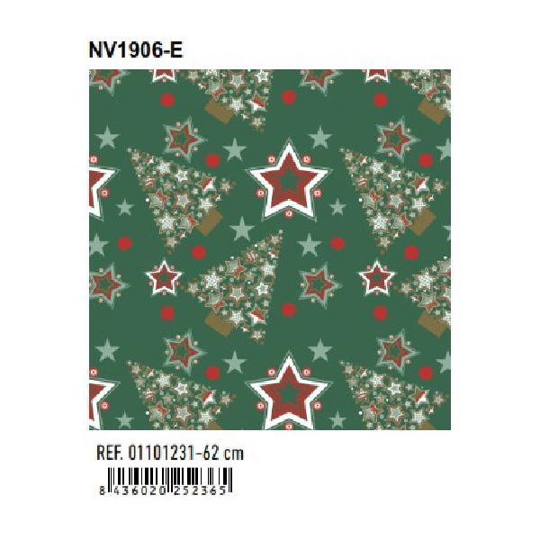 Papel de Regalo Bobinas Navidad Basika 62 cm (NV1906-E)