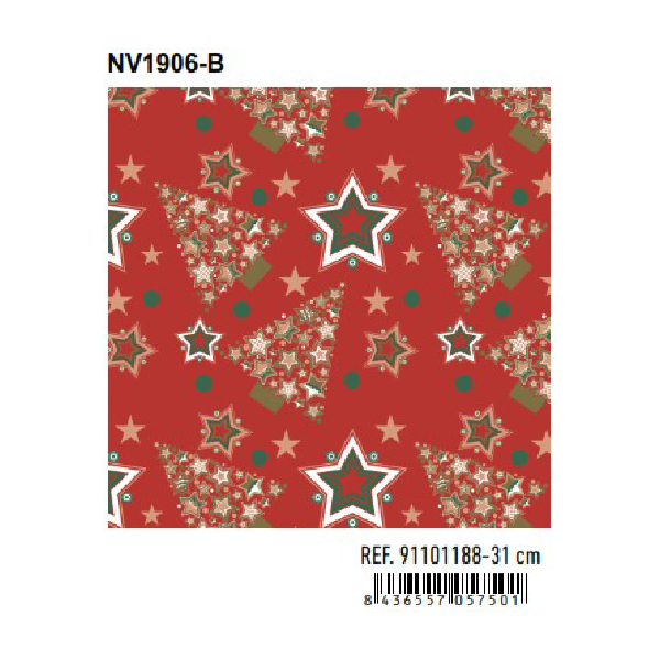 Papel de Regalo Bobinas Navidad Basika 31 cm (NV1906-B)
