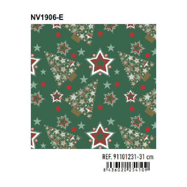 Papel de Regalo Bobinas Navidad Basika 31 cm (NV1906-E)
