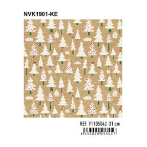 91105042 Papel de Regalo Bobinas Navidad Basika 31 cm (NVK1901-KE)