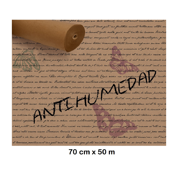 Bobina Papel Antihumedad Letras 70 cm x 50 m